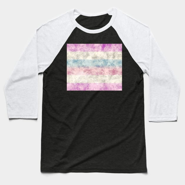 Bigender Pride Flag - Water color Baseball T-Shirt by MeowOrNever